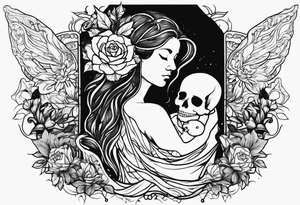 Dead mother mural tattoo idea