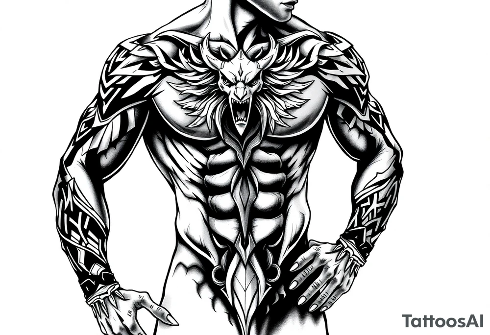 Mythology,men body tattoo idea