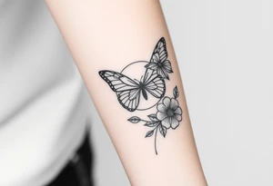 I have a full inside forearm done with butterfly’s, flowers, have a moon crust, dimonds, sprinkles so now I need to finish the other side it’s a long one from my wrist to the inside elbow tattoo idea
