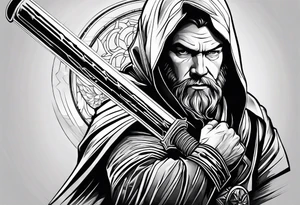 obi wan kenobe light saber tattoo idea