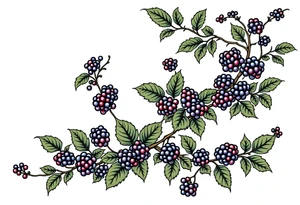 American traditional style Blackberry vine to wrap around an arm tattoo idea