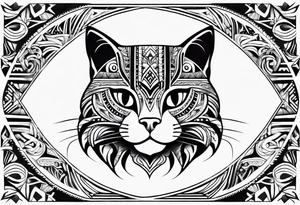 maori and a cat tattoo idea