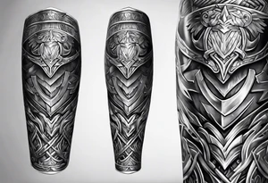 Gladiator shin armor tattoo idea