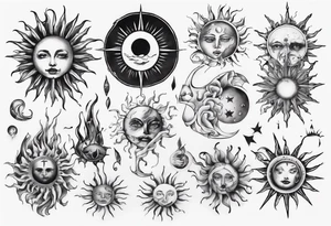 wassermann sonne tattoo idea