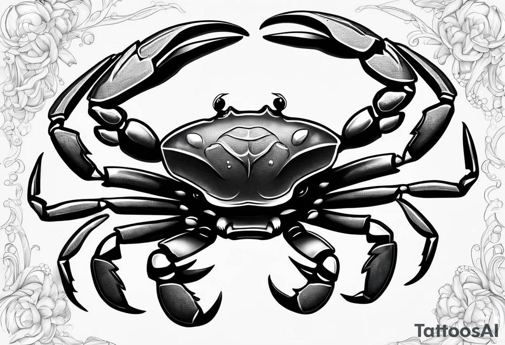Crab con  69 nelle chele tattoo idea