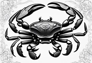 Crab con  69 nelle chele tattoo idea