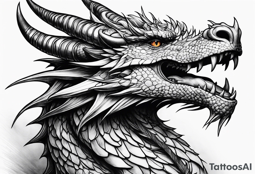 Fierce dragon, tattoo idea