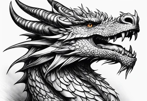 Fierce dragon, tattoo idea