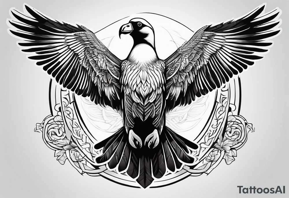 flying giant albatross symmetrical tattoo idea flying giant albatross symmetrical tattoo idea