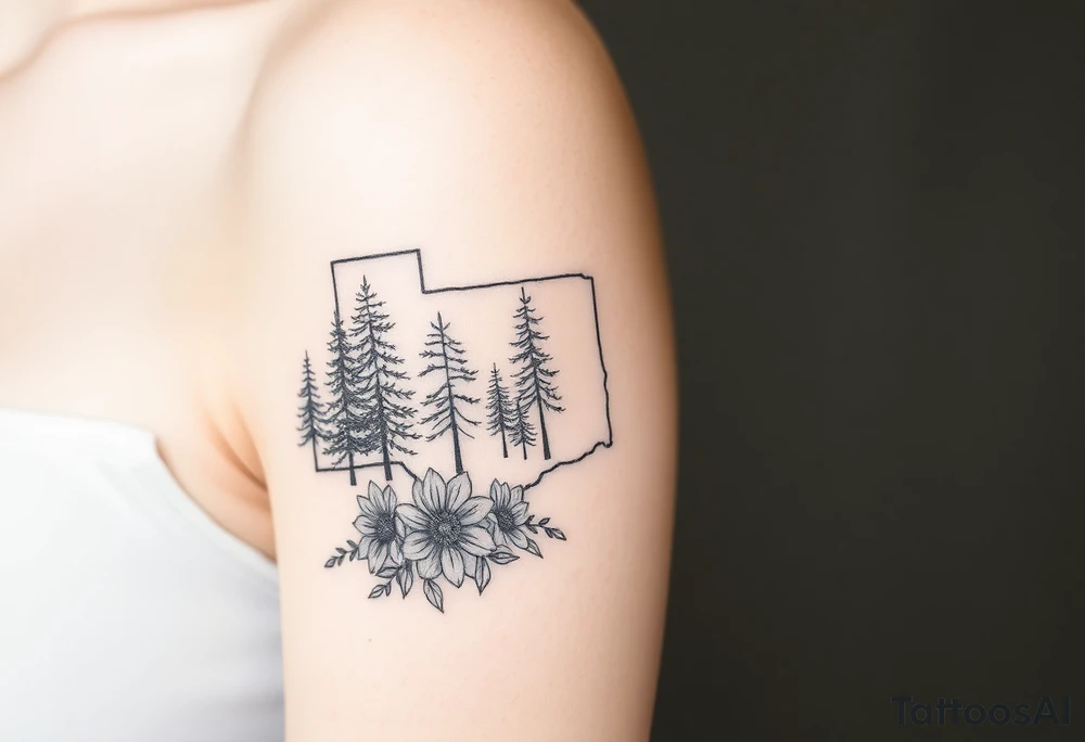 Texas 
Washington 
Connecticut 
State trees and flowers tattoo idea