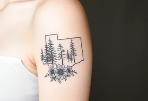 Texas 
Washington 
Connecticut 
State trees and flowers tattoo idea
