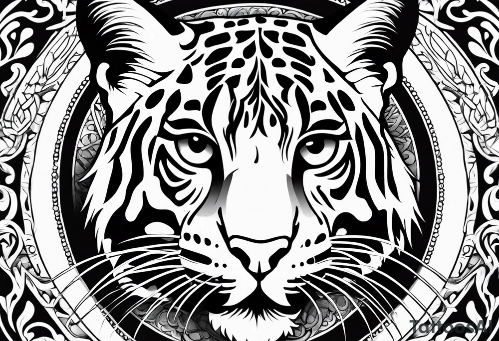 ocelot sleeve tattoo idea