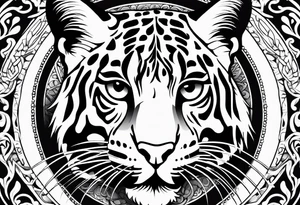 ocelot sleeve tattoo idea