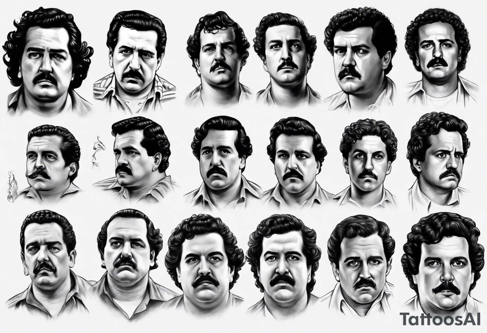 Pablo escobar prison board realism tattoo idea