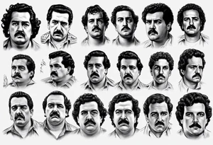 Pablo escobar prison board realism tattoo idea