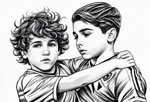 My sons Riccardo and Alessio love football tattoo idea