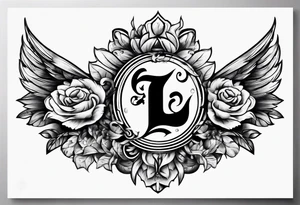 paw letter L and C tattoo idea