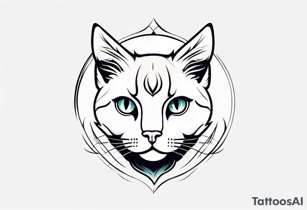 Sweet little Cat tattoo idea