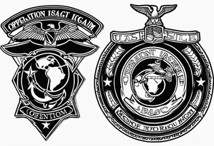 Operation Iraqi freedom usmc sleeve tattoo idea