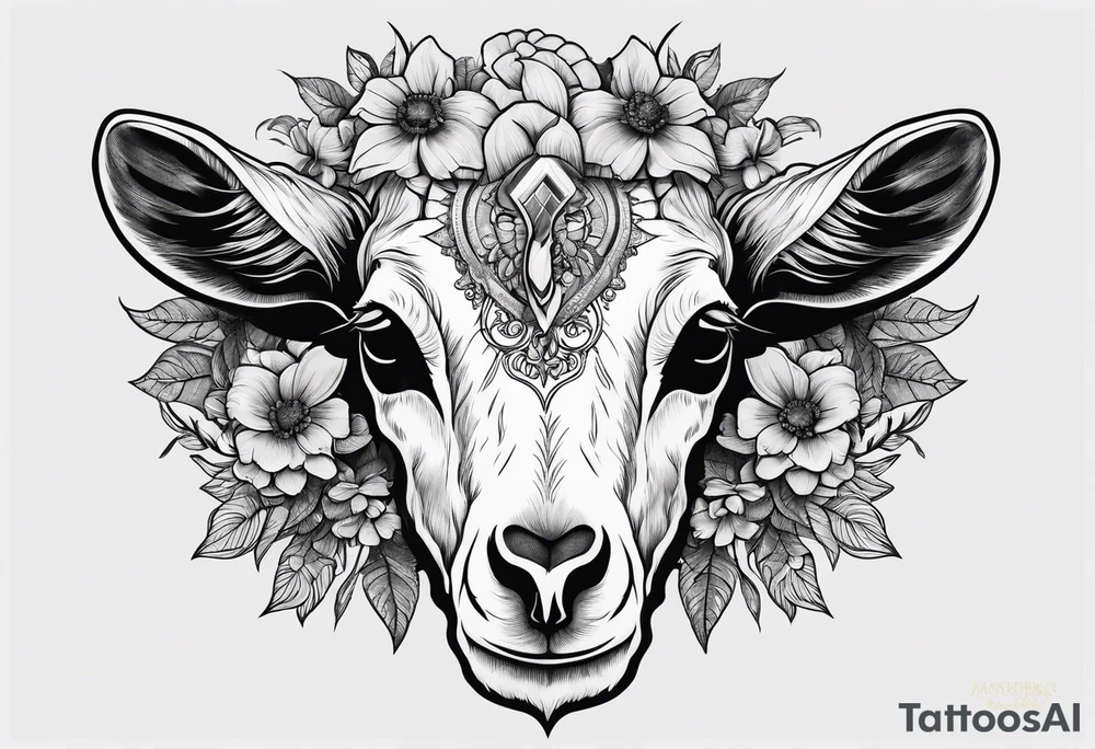 Goat skull. tattoo idea