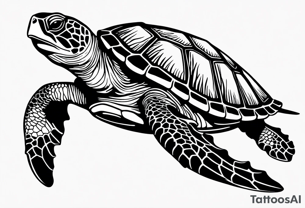 small sea turtle
 tattoo tattoo idea