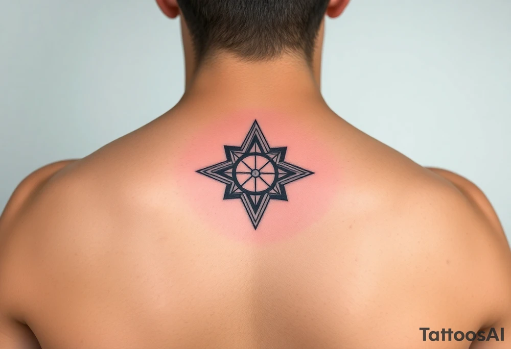 negative space tattoo inspired by the space and time tattoo idea