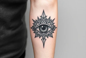 Half sleeve tattoo of the eye of providence. tattoo idea