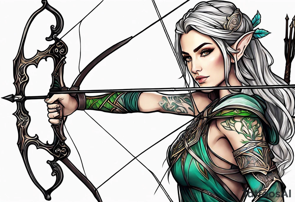 elven archer tattoo idea