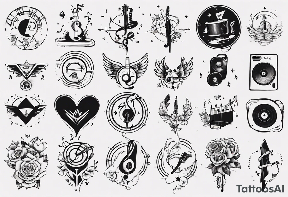 Friendship music tattoo idea