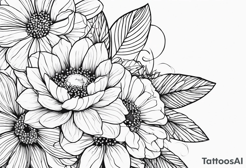 III.XIII.MMXI with floral background tattoo idea