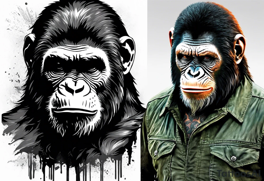 the movie planet of the apes tattoo idea
