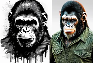 the movie planet of the apes tattoo idea