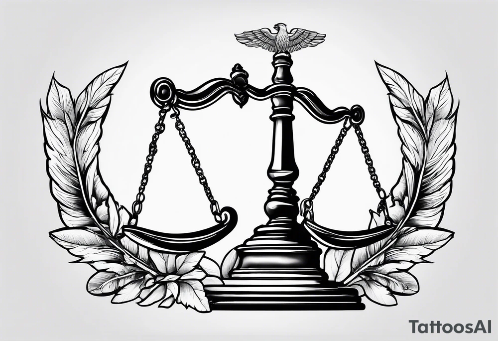 scales of justice tattoo idea