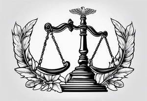 scales of justice tattoo idea