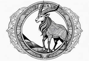 capricorn, 111, African deities tattoo idea