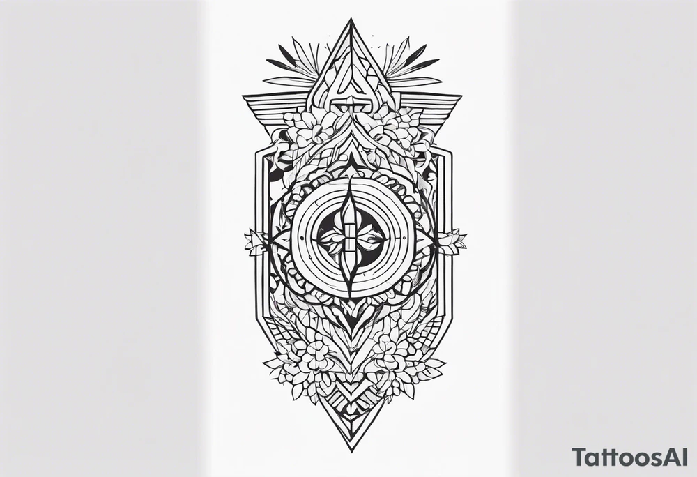 minimalistic Filipino vertical tattoo tattoo idea