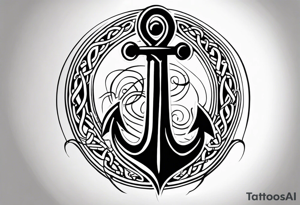 Celtic styling, anchor, compass, bass clef note, treble clef note, dog paw print, half sleeve, forearm tattoo idea