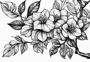Vine branch long tattoo idea