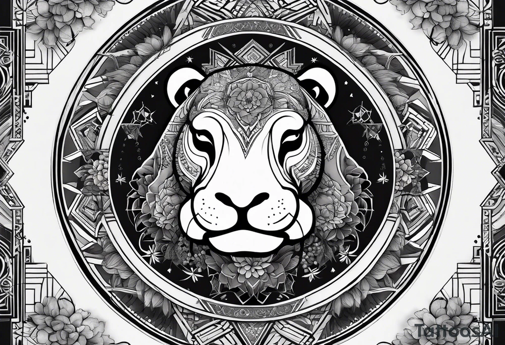 Very asymmetrical, +geometric pattern, with realistic full moon, with hippo,+tribal, +geometric, +inkart , +blackwork, +grey scale, + sketch
with wintersweet flower bud, +inkart touch, +for men, detailed , combined favourite , tattoo idea