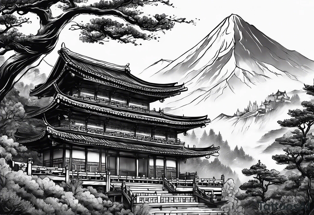 雙狼在山上 tattoo idea