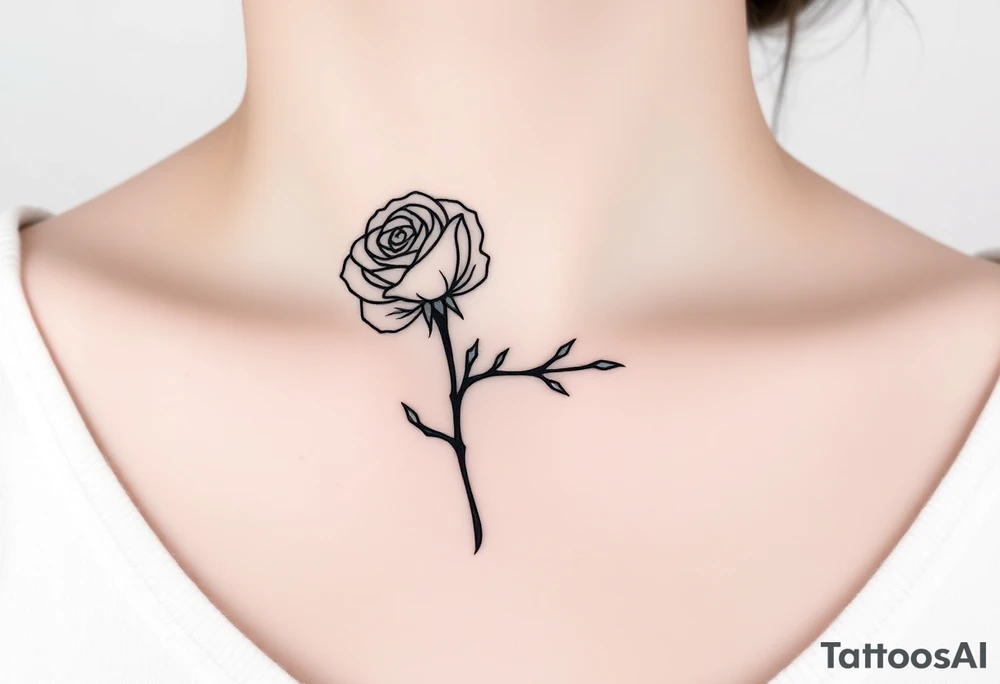 Rose and thorns tattoo idea