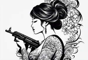 Hinano logo with famas tattoo idea