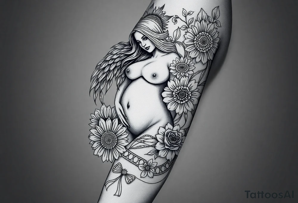 Storm, darkness, seven deadly sins, fat naked woman, peacock, dead sunflower and rosesflowers, razor blades, noose, couple having sex , cupcake ,cigerettes tattoo idea
