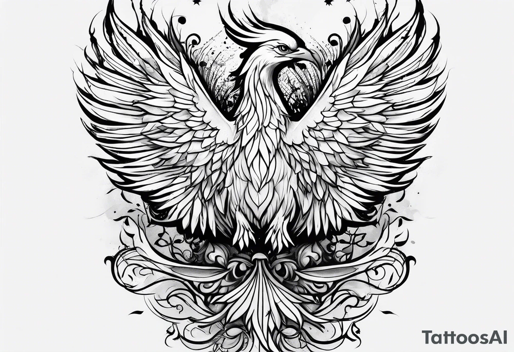 phoenix being reborn tattoo idea