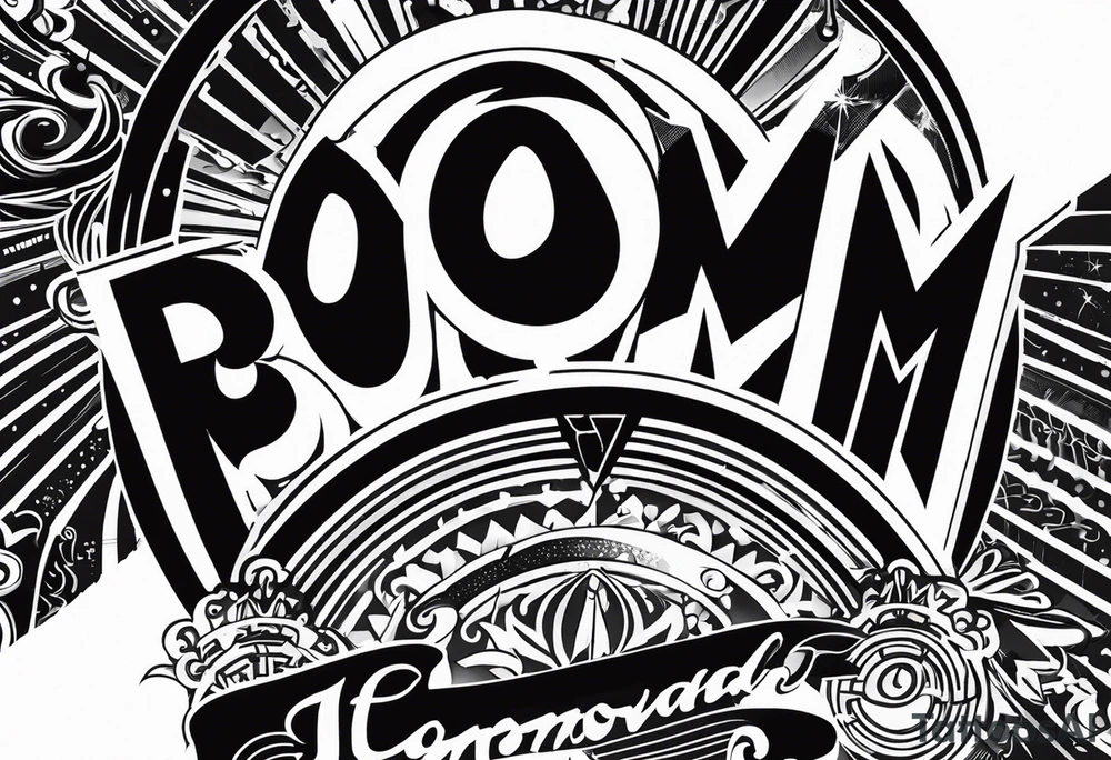 Tomorrowland 2024 based on the word Boom tattoo idea