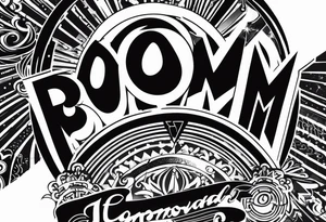 Tomorrowland 2024 based on the word Boom tattoo idea