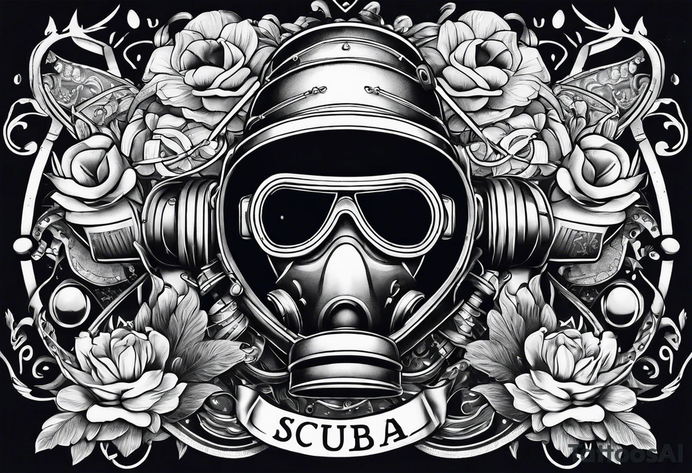 Old school scuba tattoo idea