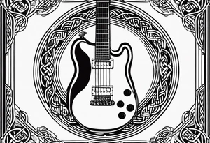Celtic knot electric guitar tattoo idea