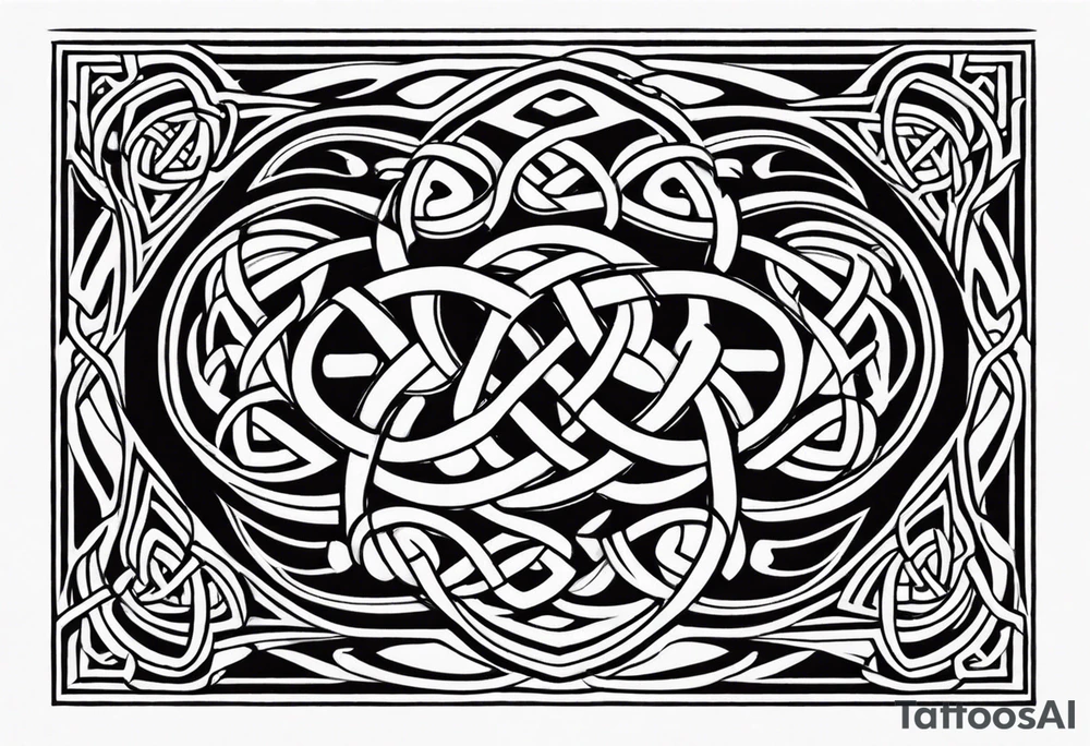 Celtic knot tribal sleeve tattoo idea