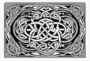 Celtic knot tribal sleeve tattoo idea